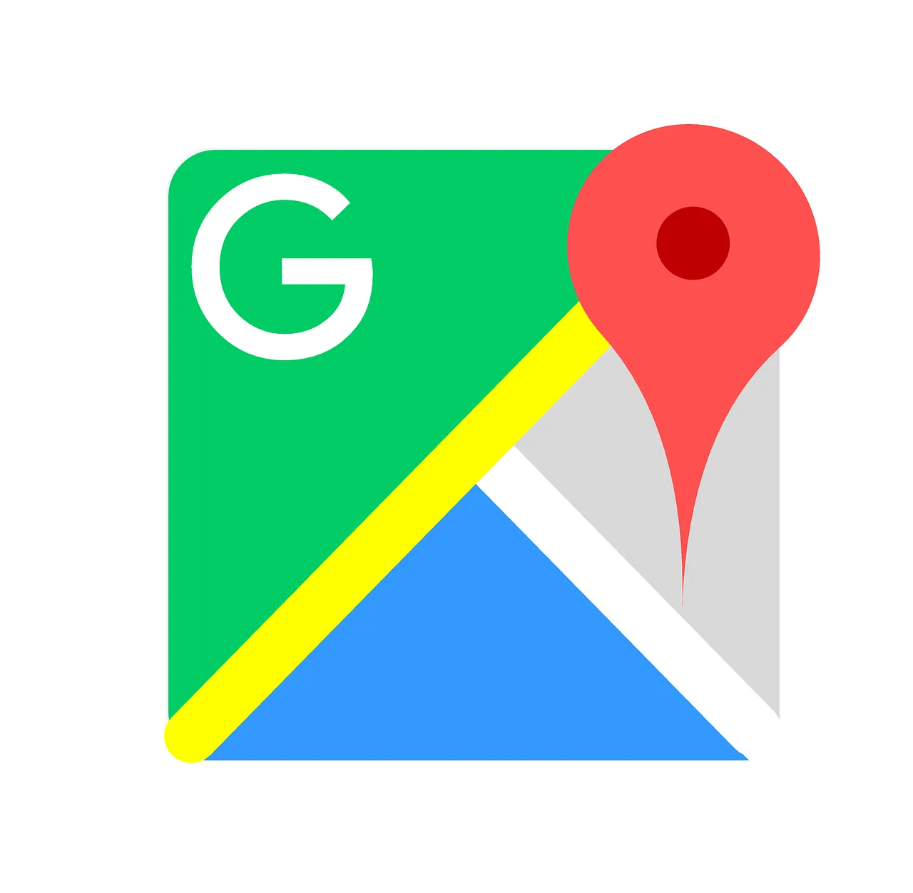 Bild welches an das Google Maps Logo angelehnt ist 